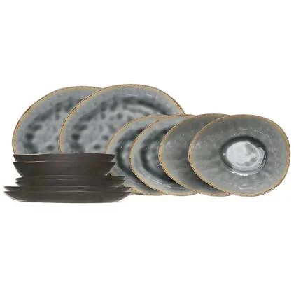 Cosy & Trendy Serviesset Organic Laguna Blue Grey 12-Delig