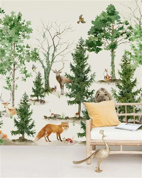 Creative Lab Amsterdam-collectie Forest Life behang Mural