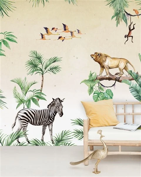 Creative Lab Amsterdam-collectie King of the Jungle behang Mural