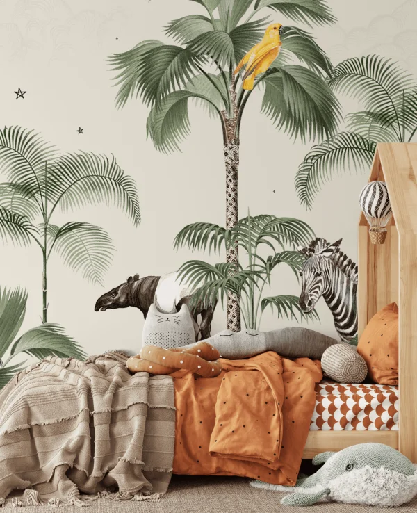 Creative Lab Amsterdam-collectie Palm Wildlife behang Mural