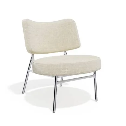 Crème fluwelen fauteuil