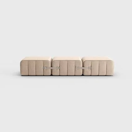 Curt-Set 3 - e.g. Flexibele bank - Dama - 0029 (Beige | Grijs)