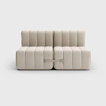 Curt-Set 4 - e.g. Flexibele 2-zitter - Sera - Calla (Wit | Beige)