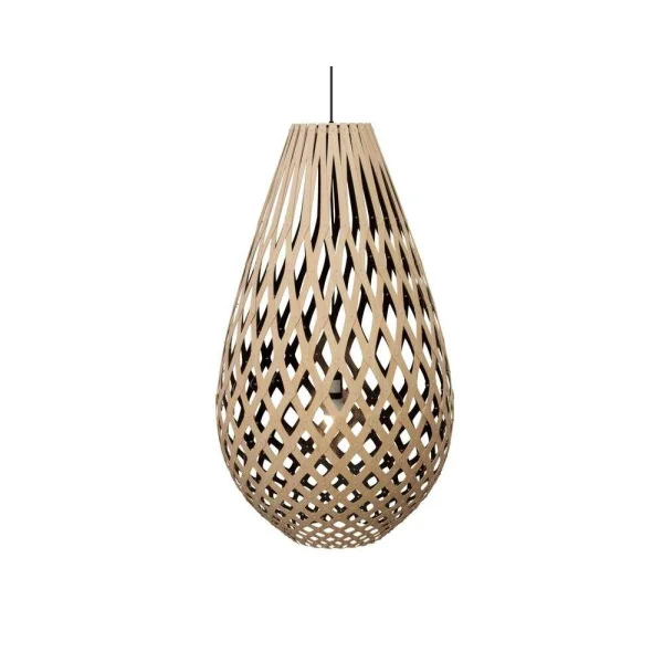 David Trubridge ltd - Koura Hanglamp H100 Zwart 1 Kant