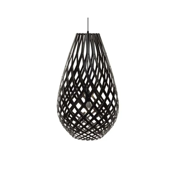 David Trubridge ltd - Koura Hanglamp H100 Zwart 2 Kanten