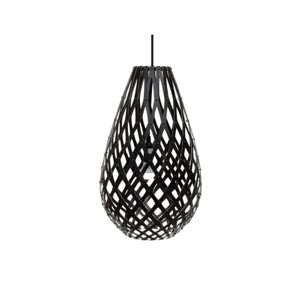 David Trubridge ltd - Koura Hanglamp H50 Zwart 2 Kanten