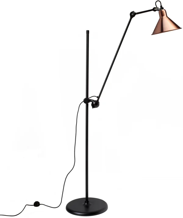 DCWéditions LAMPE GRAS N°215 zwart vloerlamp - koper - conisch