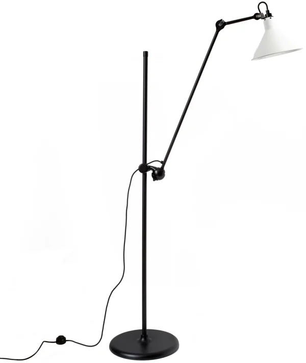 DCWéditions LAMPE GRAS N°215 zwart vloerlamp - wit - conisch