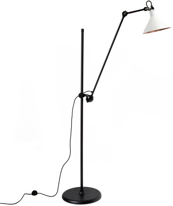 DCWéditions LAMPE GRAS N°215 zwart vloerlamp - wit/koper - conisch