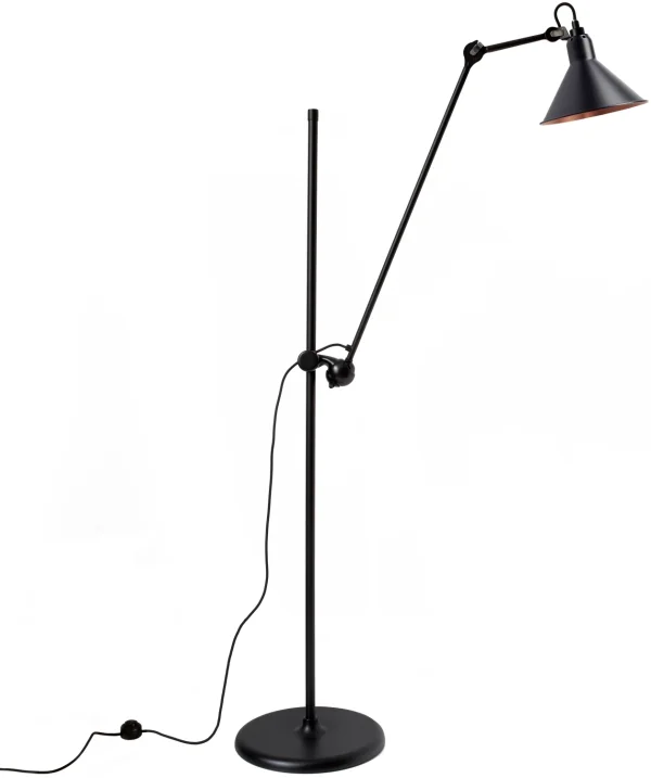 DCWéditions LAMPE GRAS N°215 zwart vloerlamp - zwart/koper - conisch