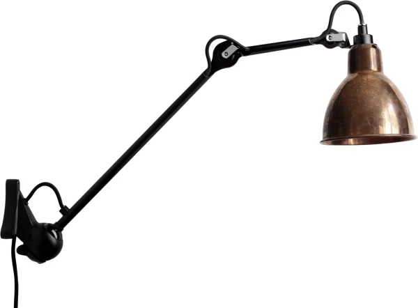 DCWéditions LAMPE GRAS N°222 wandlamp zwart - niet gepolijst koper - rond