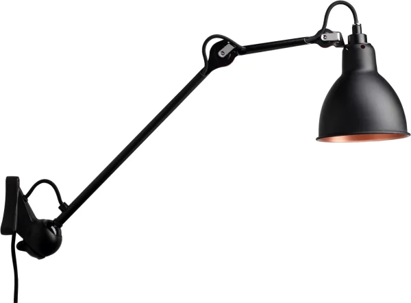 DCWéditions LAMPE GRAS N°222 wandlamp zwart - zwart/koper - rond