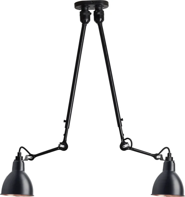 DCWéditions LAMPE GRAS N°302 DOUBLE hanglamp - zwart/koper