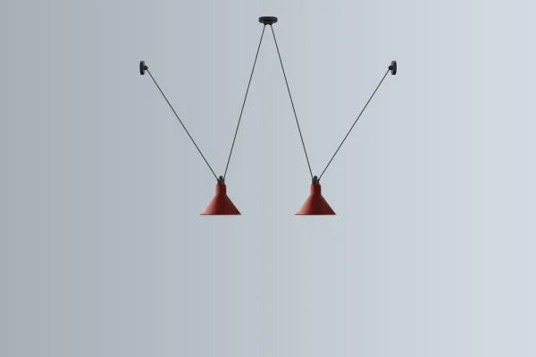 DCWéditions LES ACROBATES DE GRAS N°324 hanglamp - rood - conisch L