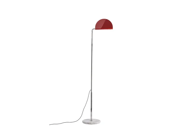 DCWéditions - Mezzaluna Vloerlamp White Marble/Red