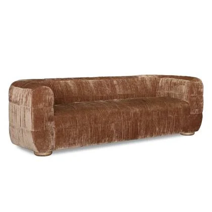 DÉJA Living - 3-zits Bank Bruin Stof - 240x97x75cm - Matre