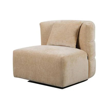 DÉJA Living - Draaifauteuil Beige Stof - 88x95x75cm - Ethan