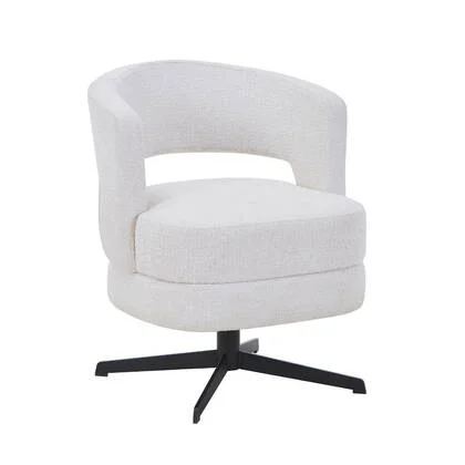 DÉJA Living - Eetkamerstoel Beige - Draaibaar - Lave - Set van 2