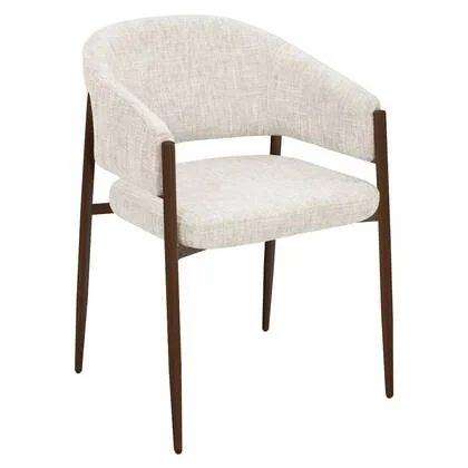 DÉJA Living - Eetkamerstoel Beige Stof - Elvia - Set van 2