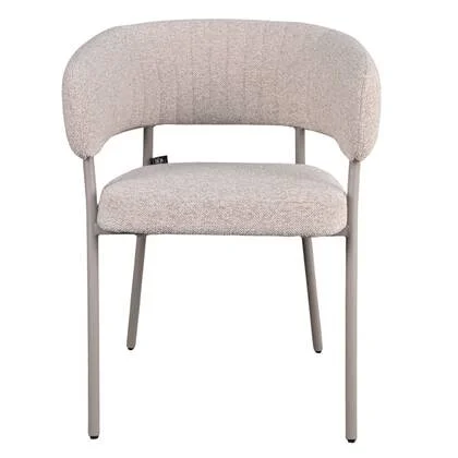 DÉJA Living - Eetkamerstoel Beige Stof - Malilla - Set van 2