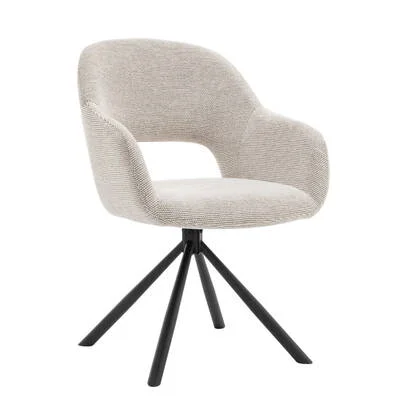 DÉJA Living - Eetkamerstoel Beige - Zithoogte 47cm - Livia - Set van 2