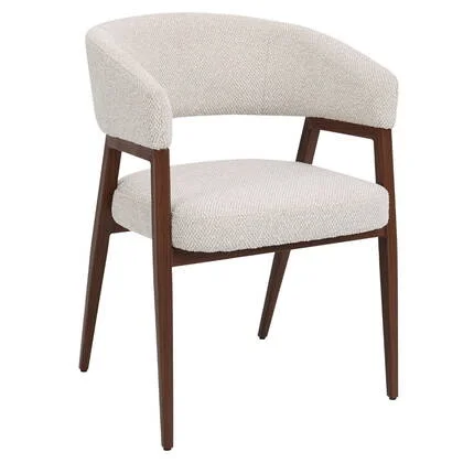 DÉJA Living - Eetkamerstoel Beige|Walnoot - Fureso - Set van 2