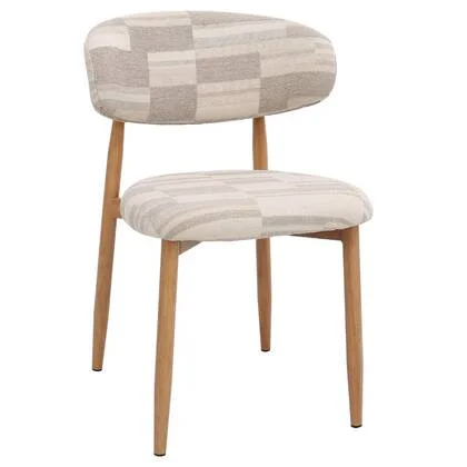 DÉJA Living - Eetkamerstoel Greige|Naturel - Skara - Set van 2