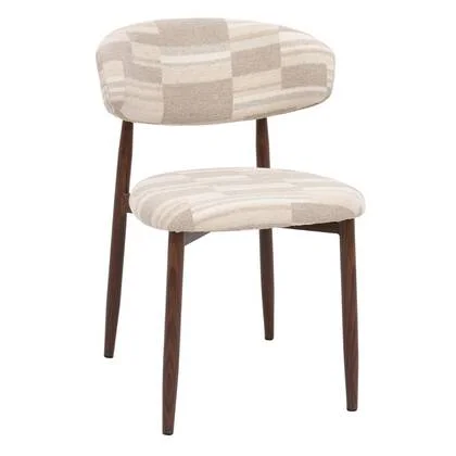 DÉJA Living - Eetkamerstoel Greige|Walnoot - Skara - Set van 2