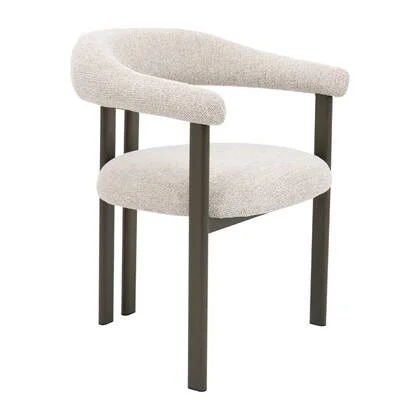 DÉJA Living - Eetkamerstoel - Stof - Taupe|Brons - Odense - Set van 2