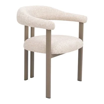 DÉJA Living - Eetkamerstoel - Stof - Taupe|Taupe - Odense - Set van 2