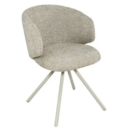 DÉJA Living - Eetkamerstoel - Taupe Stof - Draaibaar - Sueca