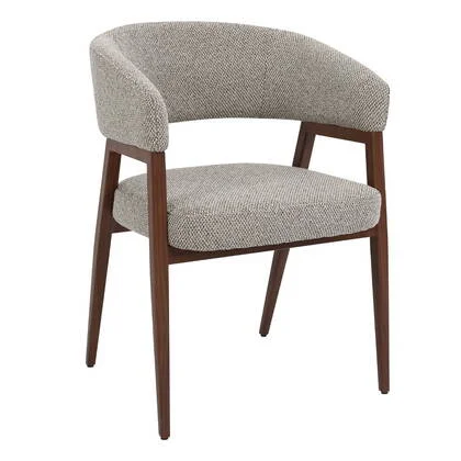 DÉJA Living - Eetkamerstoel Taupe|Walnoot - Fureso - Set van 2