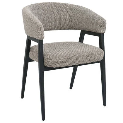 DÉJA Living - Eetkamerstoel Taupe|Zwart - Fureso - Set van 2