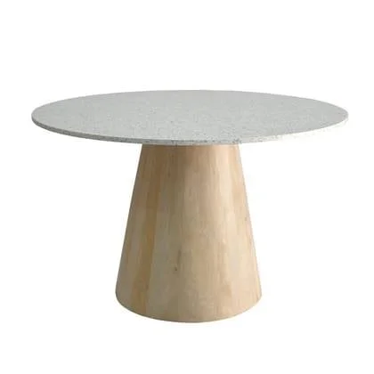 DÉJA Living - Eettafel Terrazzo|Hout - Naturel - 120x120x76cm - Sara