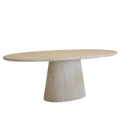 DÉJA Living - Eettafel Travertin - Ovaal - 200x100x76cm - Brunn