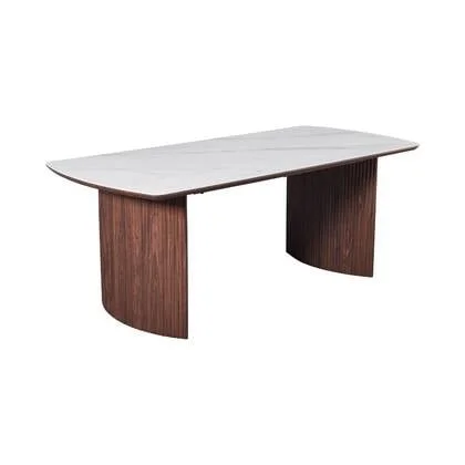 DÉJA Living - Eettafel Walnoot Keramisch - 200x90x75cm - Chela