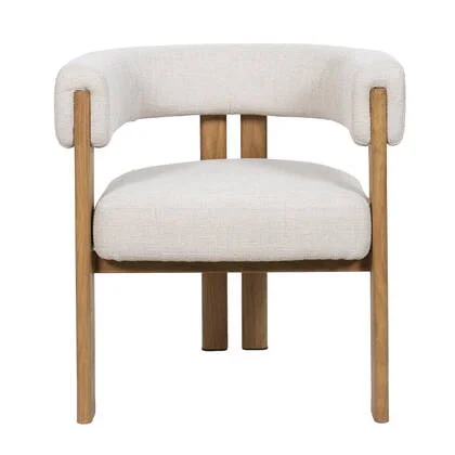 DÉJA Living - Fauteuil Beige Stof - Naturel - 67x60x70cm - Aragon