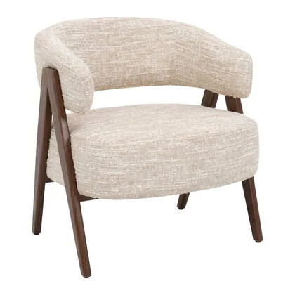 DÉJA Living - Fauteuil Beige|Walnoot - 67x64x72cm - Fly