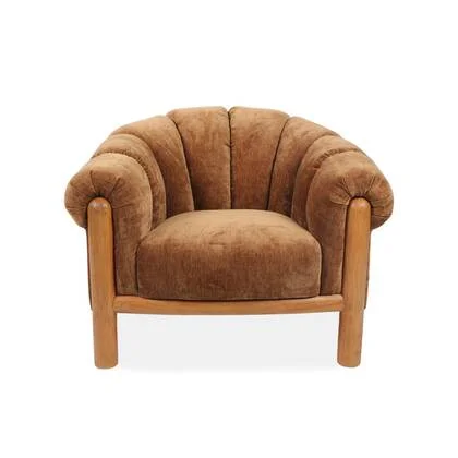 DÉJA Living - Fauteuil - Bruin Stof - 101x100x80cm - Odda