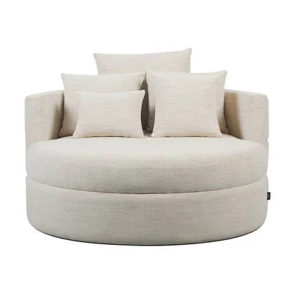DÉJA Living - Loveseat Beige Stof - 124x124x84cm - Miles