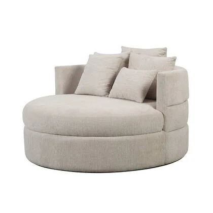 DÉJA Living - Loveseat Zand Stof - Ø124x84cm - Miles