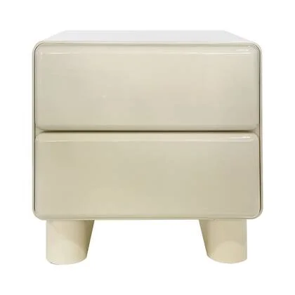 DÉJA Living - Nachtkastje Crème Glossy MDF - 57x43x57cm - Sauda