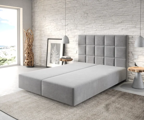 DELIFE Boxspring-frame Dream-Fine 140x200 microvezel grijs