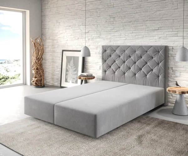 DELIFE Boxspring-frame Dream-Great 140x200 microvezel grijs