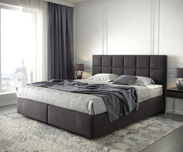 DELIFE Boxspringbed Dream-Fine 180x200 microvezel zwart