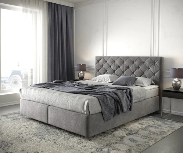 DELIFE Boxspringbed Dream-Great 160x200 cm Microvezel Taupe met Matras en Topper