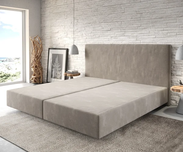 DELIFE Boxspringbed Dream-Well microvezel beige 200x200 cm