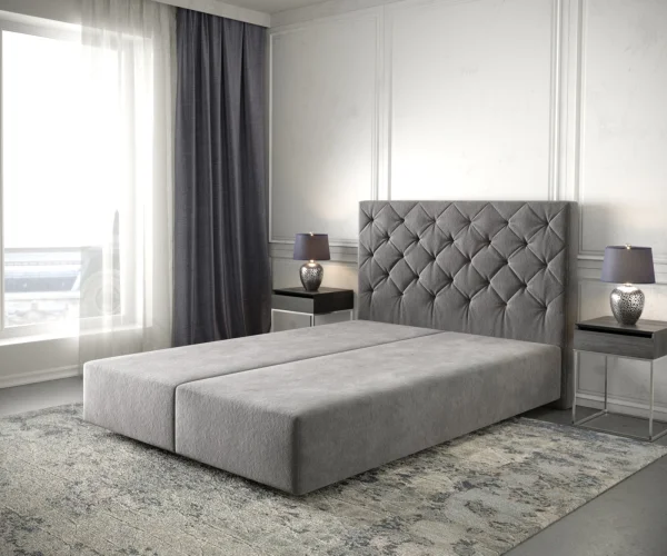 DELIFE Boxspringframe Dream-Great 160x200 cm Microvezel Taupe