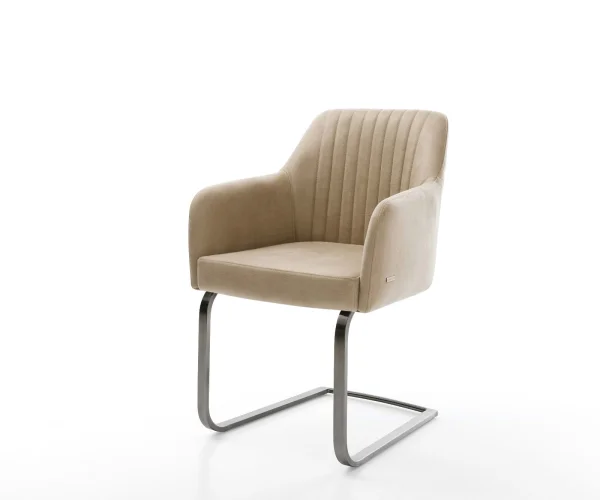 DELIFE Sledemodel Greg-Flex microvelours beige vintage sledemodel vlak grafiet pocketveer kern