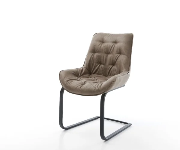 DELIFE Sledemodel Taimi-Flex microvelours taupe vintage sledemodel vlak zwart